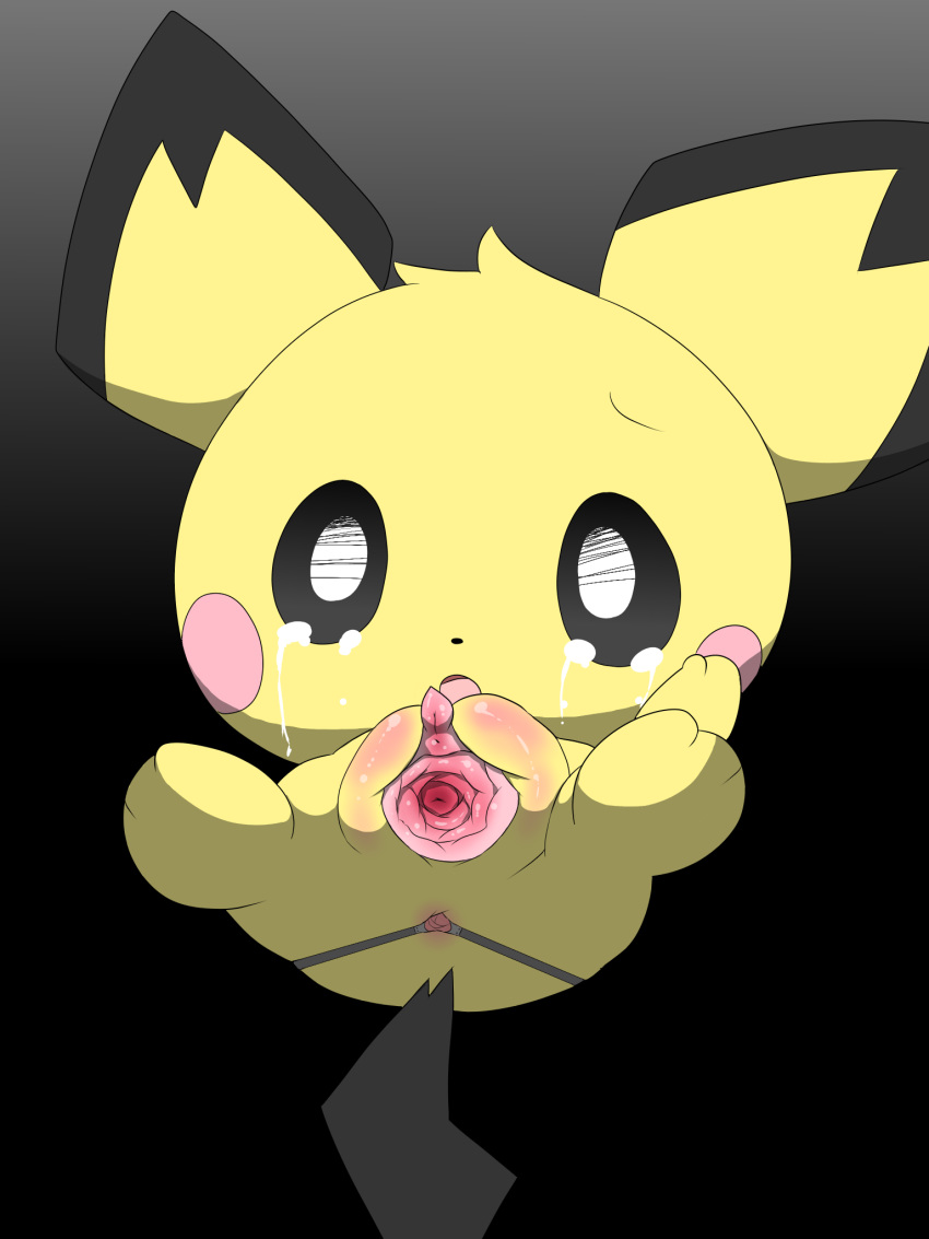 1girls anus ass black_background black_eyes cervix clitoris erect_clitoris feet female female_only feral fur furry furry113 furry_only gaping_pussy looking_at_viewer nintendo open_mouth pichu pokémon_(species) pokemon pussy rodent solo spread_anus spread_legs spread_pussy spreading tail tears tongue urethra video_games