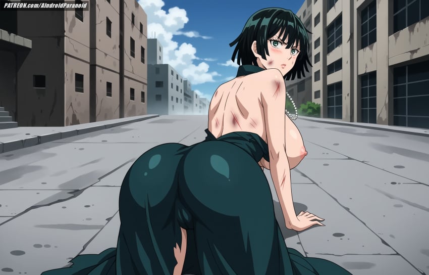 ai_generated aindroidparanoid ass big_ass big_breasts big_butt breasts breasts_out busty cameltoe curvy cute fat_ass female female_only fubuki_(one-punch_man) green_dress green_eyes green_hair hips huge_ass huge_breasts large_ass large_breasts legs massive_ass massive_breasts narrow_waist nipples one-punch_man ripped_clothing short_hair showing_breasts slim_waist stable_diffusion thick_ass thick_thighs tits_out topless torn_clothes torn_clothing voluptuous waist wide_hips