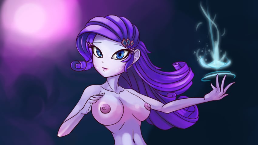 1girls alexsavenije big_breasts blue_eyes breasts equestria_girls long_hair my_little_pony nipples pink_nipples purple_hair rarity_(eg) rarity_(mlp) solo solo_female white_body white_skin