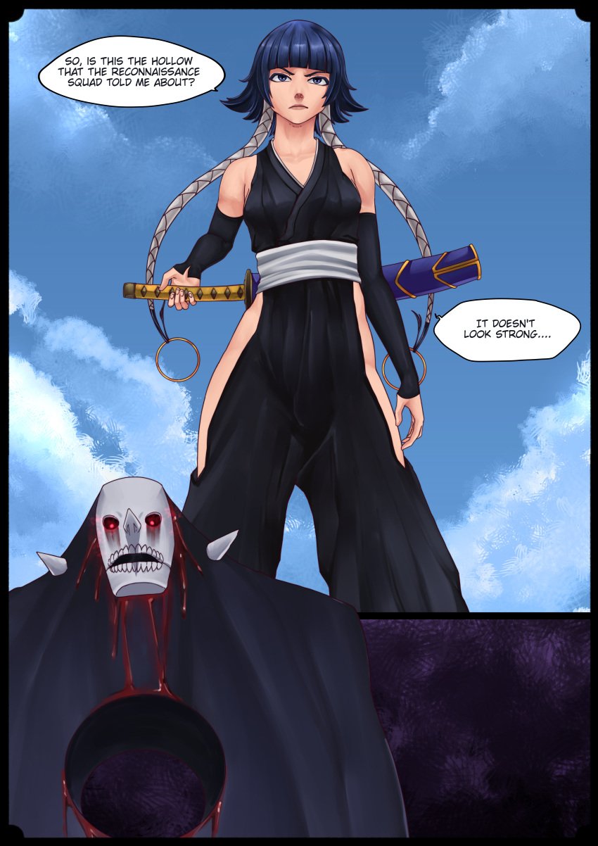 bleach dialogue english_text hollow_(species) soifon tatatsumak