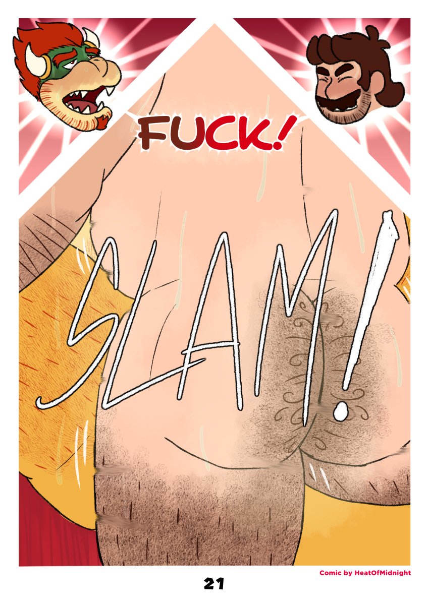 2024 2boys absurd_res ambiguous_penetration anthro arm_hair artist_name ass body_hair bowser brown_hair butt_hair closed_eyes colored comic cutaway dialogue dropsofmoonlight duo english_text expression_cutaway facial_hair from_front_position gay gay_sex goatee hair hi_res horn human koopa leg_hair light_body light_skin male male/male mammal mario mario_(series) motion_lines moustache multicolored_body nintendo onomatopoeia open_mouth page_number penetration profanity red_eyes red_hair reptile scalie sex sound_effects tan_body tan_skin text two_tone_body yaoi