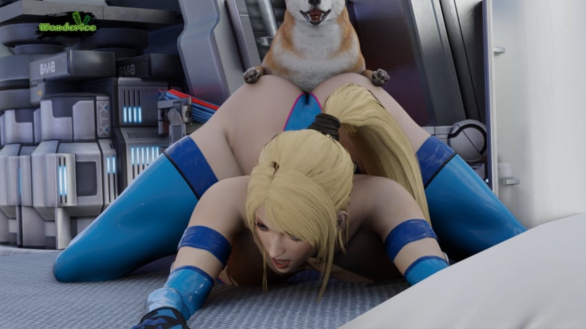 3d 3d_(artwork) 3d_animation animal animal_genitalia animal_penis animated big_ass big_breasts big_butt canine dog_knot dog_penis knot metroid nintendo samus_aran sex vicesfm video_game_character video_games wonderice zero_suit_samus zoophilia