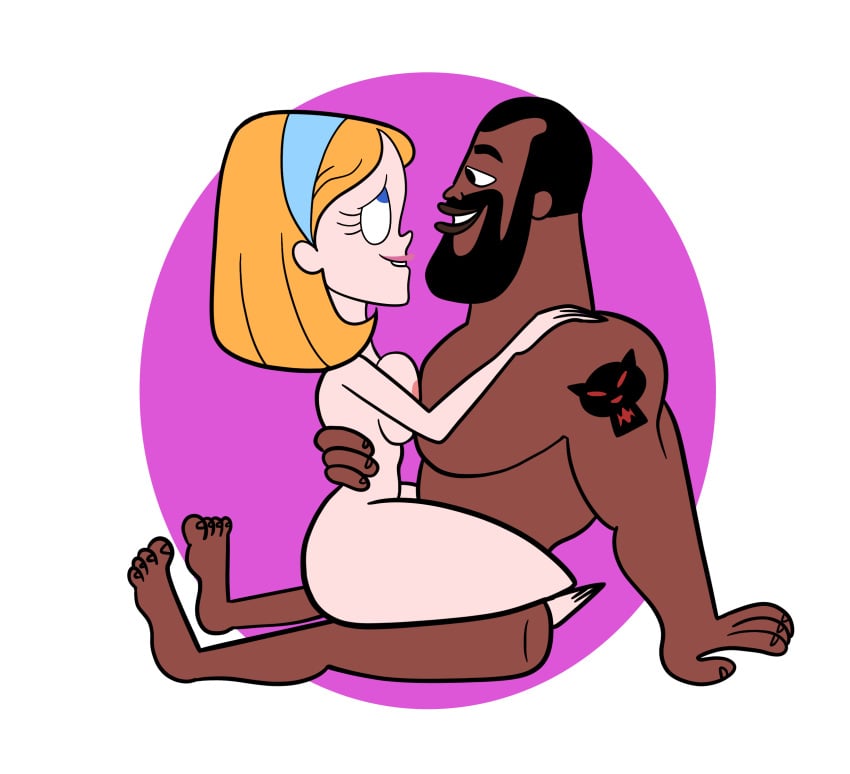 action_hank babysitter big_ass big_breasts blonde_hair blue_eyes cartoon_network dark-skinned_male dexter's_laboratory dualityiris interracial large_ass large_breasts light-skinned_female lisa_the_babysitter tattoo thick_thighs wide_hips