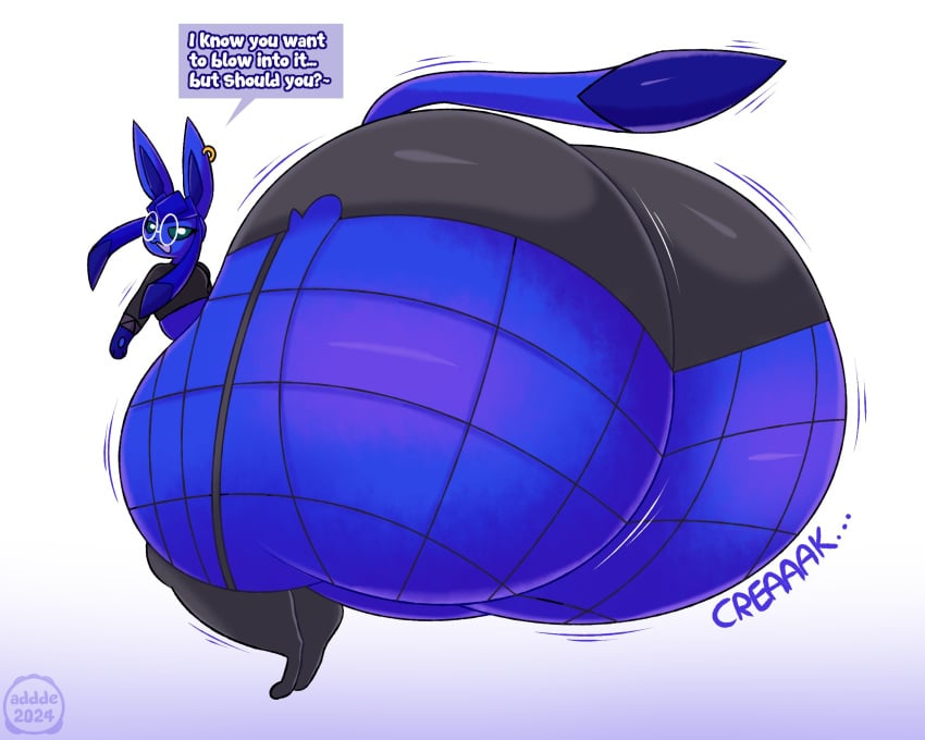 big_ass big_breasts blueberry_inflation boyo71230387 breasts bubble_butt eeveelution female furry glaceon huge_ass huge_breasts hyper_ass pokemon pokemon_(species) thick_thighs wide_hips