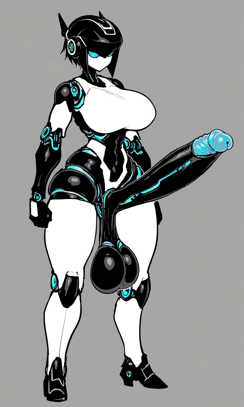 1futa ai_generated android big_balls big_breasts big_penis cyborg futa_only futaalover futanari huge_cock large_breasts large_testicles mechanical mechanical_leg mechanical_penis penis robot robot_girl robot_joints robot_penis robotic_arm sagging_balls sagging_testicles standing