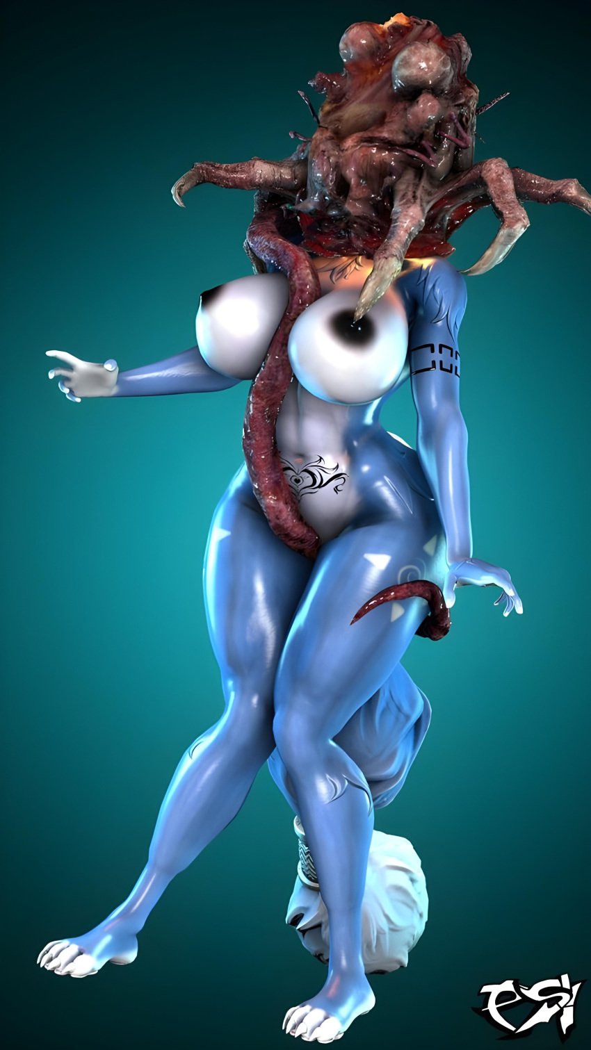 1female 1girl 2024 3d_(artwork) absurd_res big_ass big_breasts big_butt black_nipples blue_fur blue_tail brainwashed corruption digital_media_(artwork) exposed_breasts face_covered face_fucking face_sucking facefuck female fur furry furry_female furry_only head_capture hi_res huge_ass huge_breasts hypnosis infected krystal krystal_(star_fox) mammal mind_break mind_control ne-&alpha;_type nintendo nipples nude nude_female parasite parasite_infection psikokinetic resident_evil_3 resident_evil_3_remake source_filmmaker standing star_fox swallowed tattoo tentacle tentacle_penetration thick_ass thick_hips thick_thighs vore zombie zombie_girl zombification