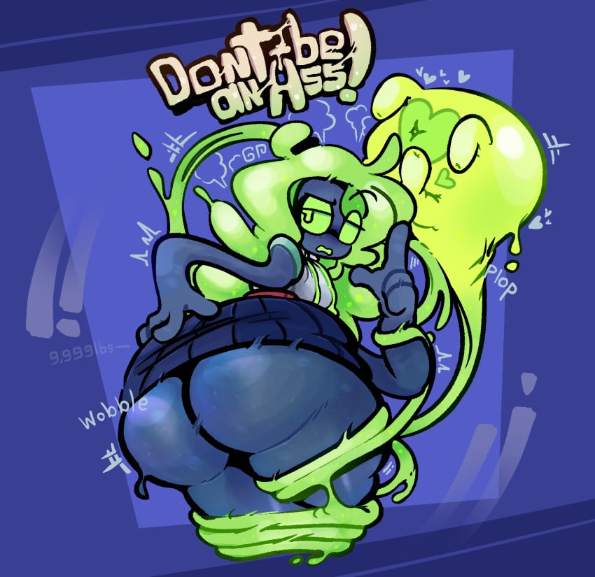 big_ass color cute generalplorp large_ass polga_(generalplorp) slime slime_girl slime_tentacle tagme tentacle text