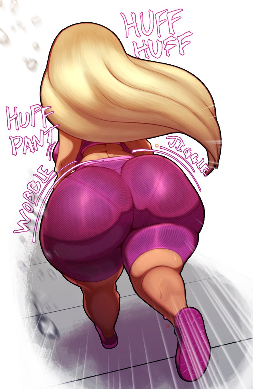 1girls ass big_ass blonde_hair bubble_butt clothing crop_top dat_ass fat_ass female female_only gravity_falls huge_ass jogging large_ass massive_ass n-kosi n-kosi_(coloring) pacifica_northwest pantylines png rear_view shoes shorts solo thicc-verse thick_ass thick_thighs wide_hips workout