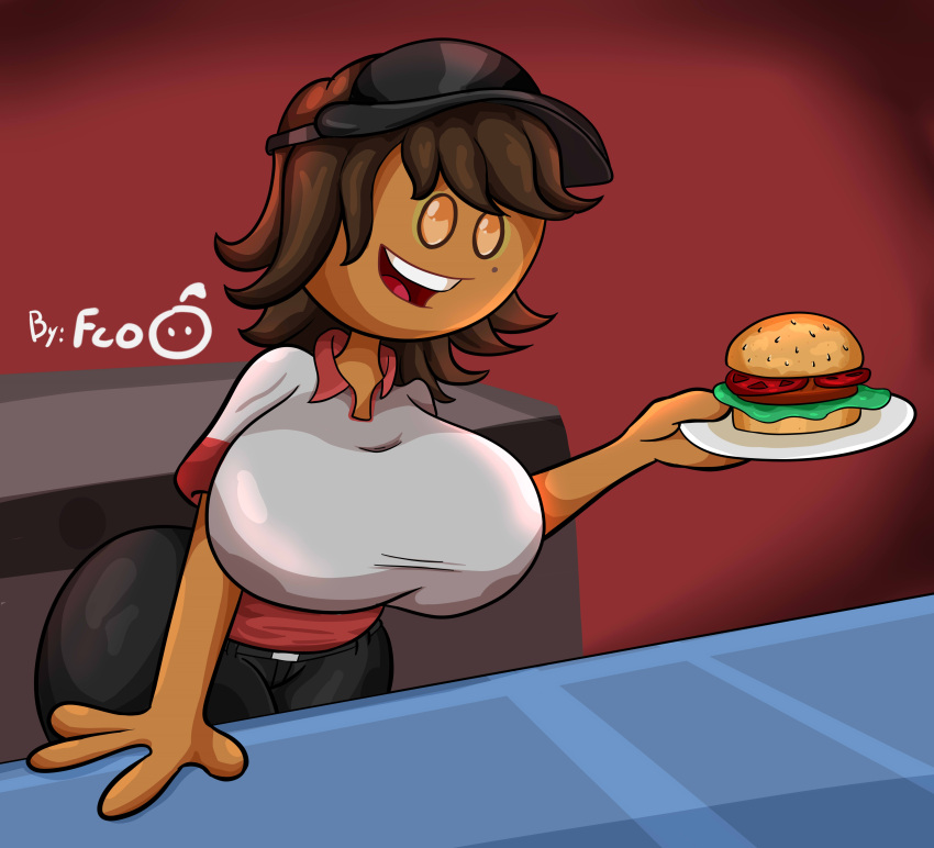 1girls areolae big_breasts big_nipples breasts burger clothed fcosg female female_only flipline flipline_studios frida69 hourglass_figure huge_boobs huge_breasts indoors looking_to_the_side mature_female mature_woman nervous newgrounds nipples papa_louie rita_(papa_louie) shirt shirt_lift short_hair solo solo_female thick_thighs thighs uniform upper_body video_game video_game_character video_game_franchise video_games