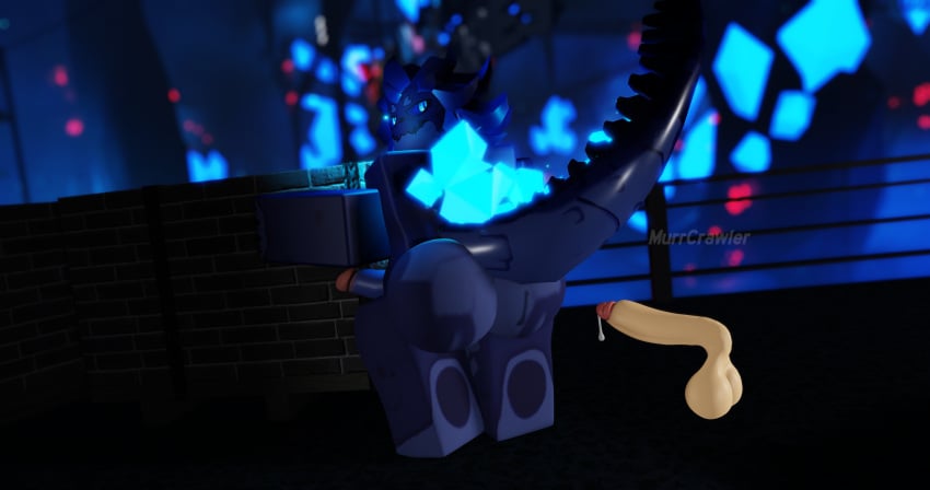 2boys 3d disembodied_penis erection fat_ass gootraxian interspecies kaiju_(kaiju_paradise) kaiju_paradise leaking_precum leaning_on_object looking_at_another murrcrawler precum roblox roblox_game robloxian self_upload tagme tail tail_lift text watermark