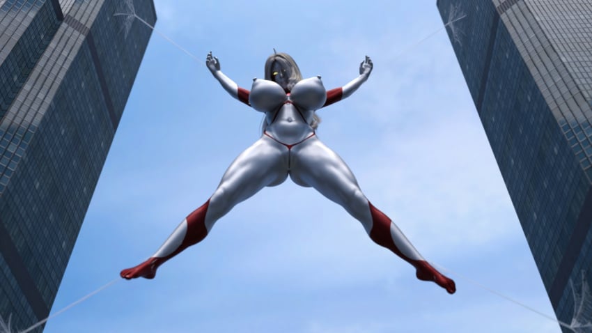 3d 3d_(artwork) alien alien_girl alien_humanoid asian asian_female big_breasts bodypaint breasts female female_focus giant_ass giant_breasts giantess glowing_eyes large_ass large_breasts massive_ass massive_breasts massive_butt massive_thighs nude nude_female original original_character ponytail red_body red_bodypaint red_skin restrained silver_body silver_bodypaint silver_hair silver_skin superheroine thick_ass thick_butt thick_hips thick_thighs thighs ultraman_(franchise) ultrawoman yoidore