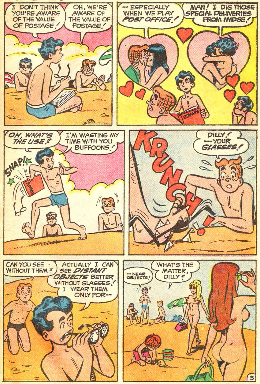 archie_andrews archie_comics beach breasts dilton_doiley karlkline pussy shaved_pussy