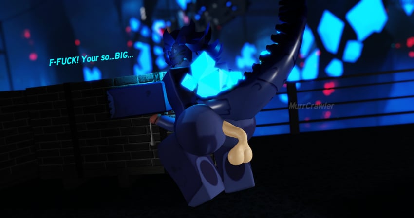 2boys 3d anal anal_sex dialogue disembodied_penis erection fat_ass gay_sex gootraxian interspecies kaiju_(kaiju_paradise) kaiju_paradise leaking_precum leaning_on_object looking_pleasured murrcrawler penetration precum roblox roblox_game robloxian self_upload tagme tail tail_lift text watermark