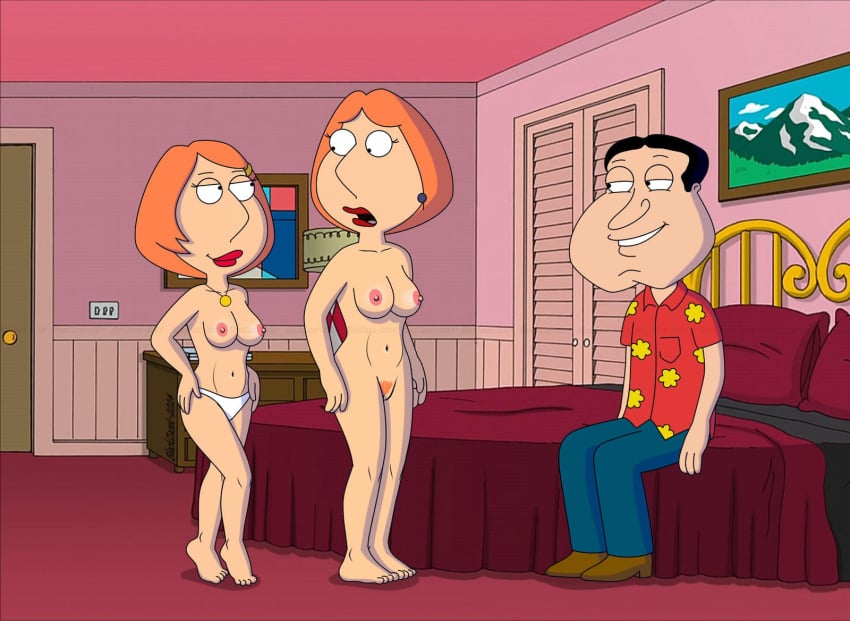 blackzacek clothed_male_nude_female family_guy glenn_quagmire lindsey_(family_guy) lois_griffin