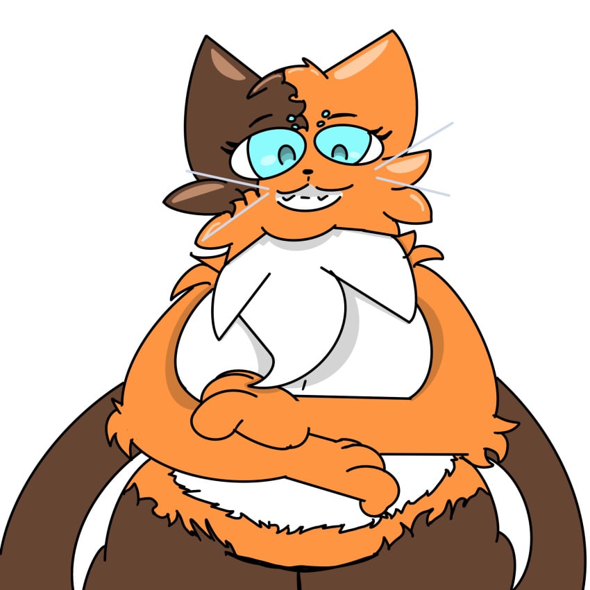 4_arms 4_legs big_breasts big_thighs brown_fur calico_cat cyan_eyes female female_only orange_fur original original_character spider