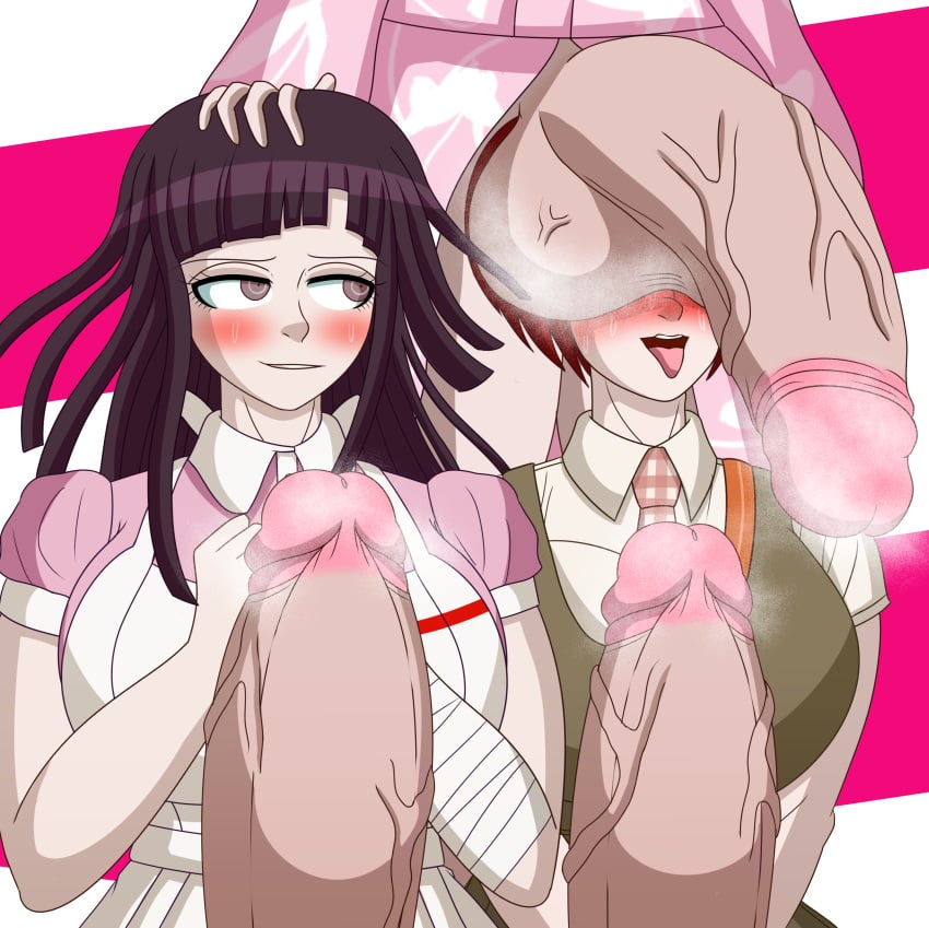 3futas ahe_gao ahegao ball_sniffing balls big_breasts breasts clothed clothing cock_on_face danganronpa danganronpa_2:_goodbye_despair danganronpa_3 erection eroticaquatic freckles freckles_on_face futa_on_futa futa_only futanari hand_on_head huge_balls huge_cock human hung_bottom hyper_penis koizumi_mahiru light-skinned_futanari light_skin long_hair mostly_clothed musk musk_clouds musky_balls musky_cock nurse penis photographer purple_eyes purple_hair red_hair saionji_hiyoko self_upload shocked shocked_expression short_hair smell smirk sniffing standing these_aren't_my_glasses tie tongue_out tsumiki_mikan veiny_penis watching yukata