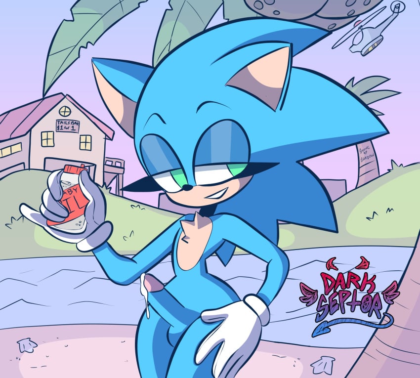 animal_penis anthro darkseptor femboy oiled pinup sonic_the_hedgehog