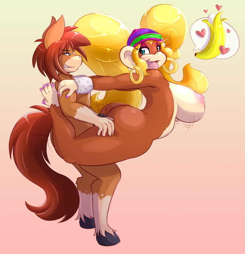 1boy 1girls anthro ass banana breasts donkey_kong_(series) female fyxe_(artist) male nintendo rawlee_(rbrim08) sex tagme tiny_kong