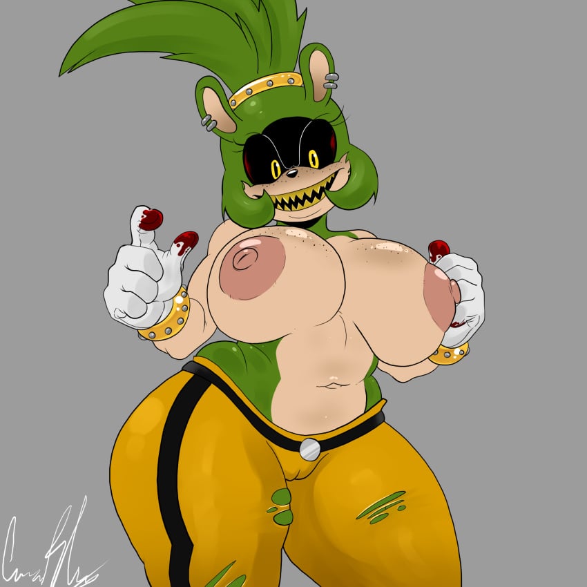 1girls cuernosblancos female female_only pcx_(pillar_chase_2) pillar_chase_2 roblox roblox_game sonic.exe_(series) sonic_(series) sonic_the_hedgehog_(series) surge_the_tenrec tagme topless topless_female
