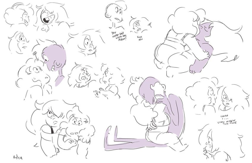 amethyst_(steven_universe) cartoon_network english_text kissing lars_barriga lesbian lesbian_kiss rebecca_sugar_(artist) sadie_miller steven_universe text toxic_relationship toxic_yuri underwear underwear_only yuri yuri_kiss