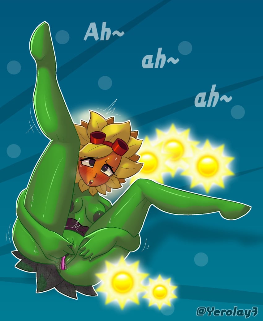 1girls anthro anthrofied ass breasts female fingering_self flora_fauna masturbation plant plant_girl plant_humanoid plantie plants_vs._zombies plants_vs_zombies popcap_games pussy solar_flare_(pvz) sunflower_(pvz) vaginal_masturbation yerolay