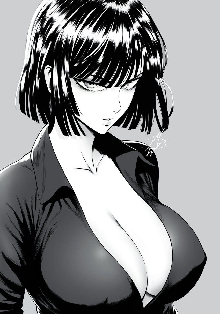 breasts female female_only fubuki_(one-punch_man) looking_at_viewer mostlybluewyatt one-punch_man short_hair solo tagme