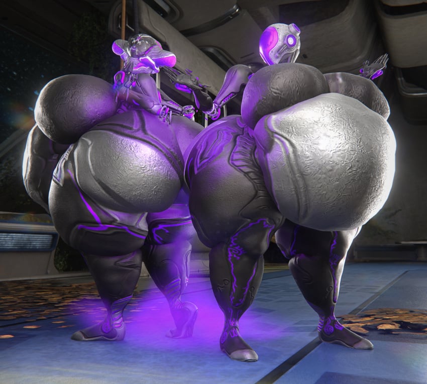 ass_expansion bbw big_ass big_belly big_breasts breast_expansion breasts bubble_butt cleavage female huge_ass huge_breasts mag_(warframe) overweight overweight_female qzk_forte size_theft tagme thick_thighs warframe weight_gain wide_hips