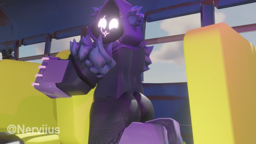 3d ass ass_focus battle_bus big_ass blender clothed cute fortnite fortnite:_battle_royale full_body glowing_eyes highres raven_team_leader roblox robloxian tagme tagme_(artist) wholesome