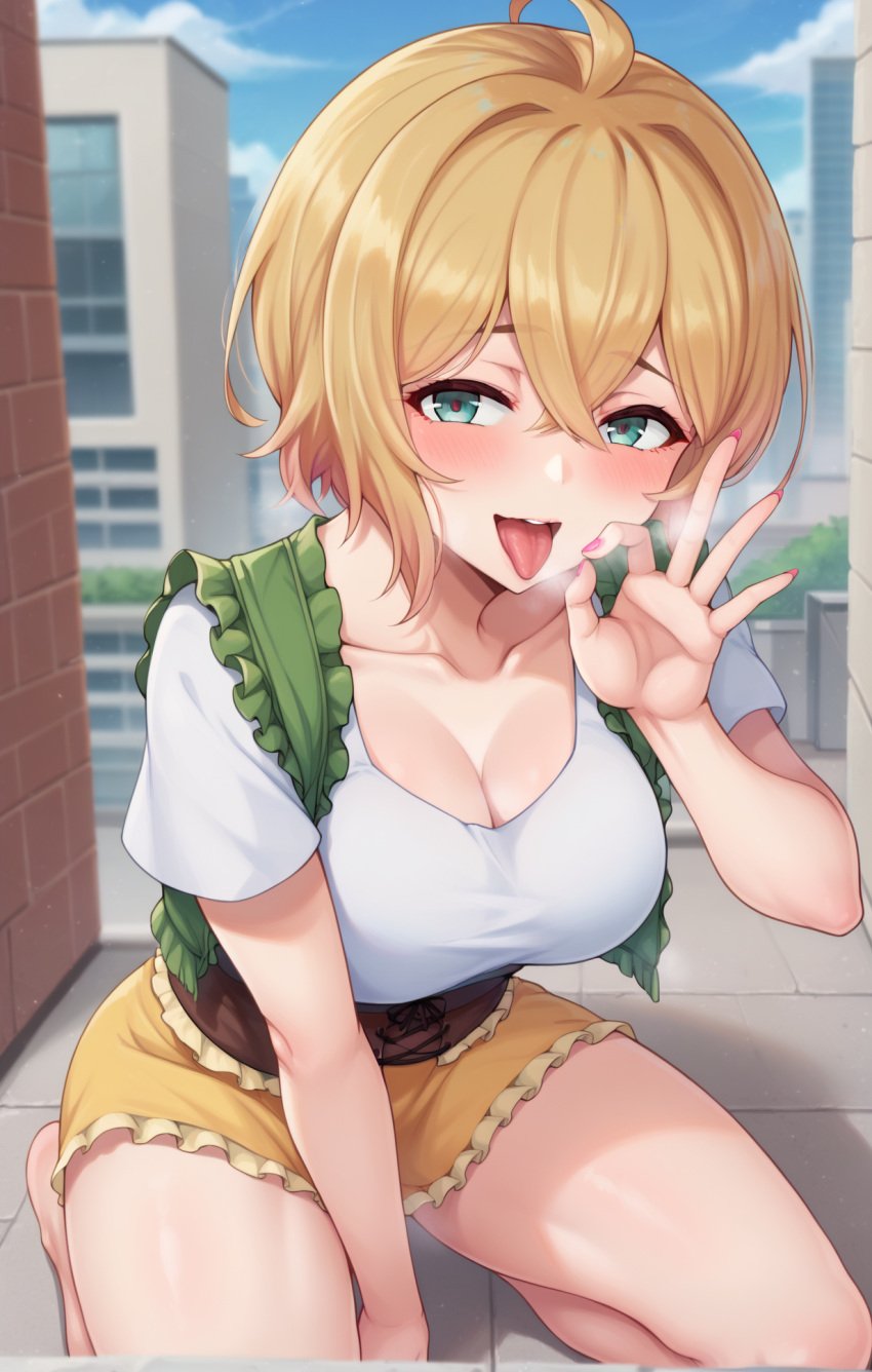 ai_generated blonde_hair fellatio kanojo_okarishimasu kawaii_waifus nanami_mami patreon preview