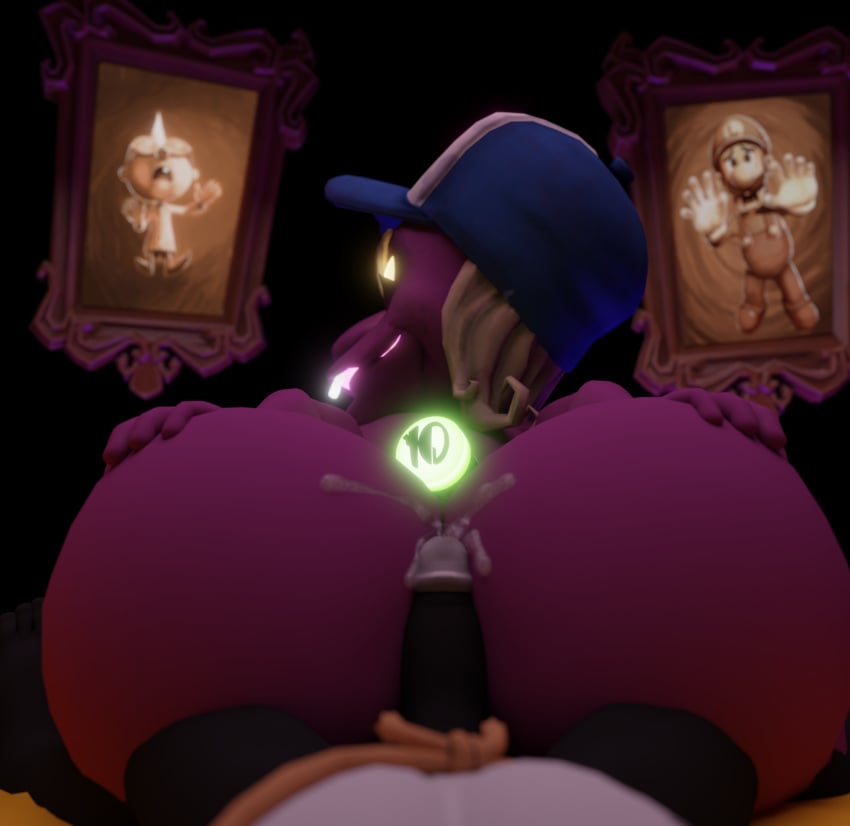 3d_(artwork) anthro ape ass big_butt blender_(artwork) bodily_fluids chimpanzee clem_(luigi's_mansion) cum cum_on_butt digital_media_(artwork) doommusk duo elevator_button game_over gameplay_mechanics gay genital_fluids ghost haplorhine hi_res hot_dogging lire_(doommusk) luigi luigi's_mansion male male/male mammal mario_(series) monkey nintendo painting pan_(genus) primate professor_e._gadd purple_body purple_skin sex spirit