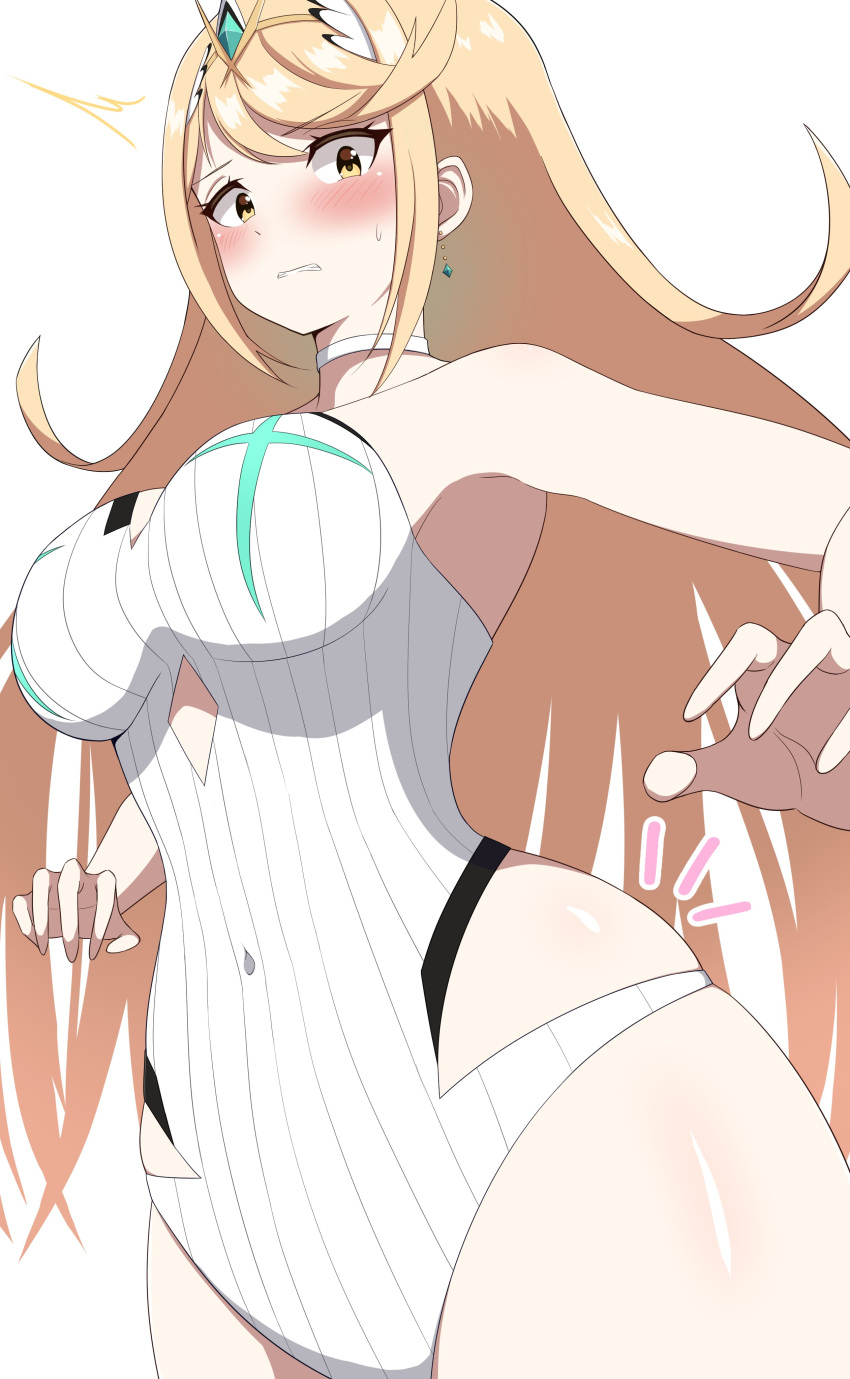 breasts female female_only hello_pty mythra nintendo solo swimsuit tagme xenoblade_(series) xenoblade_chronicles_2