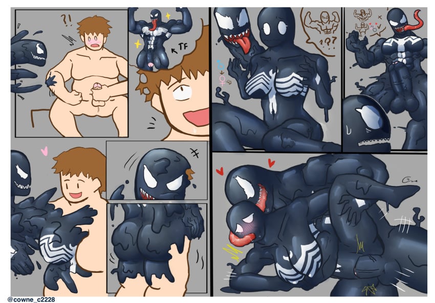 cowne female genitals goo_(disambiguation) goo_creature goo_transformation hi_res male marvel penis sex sex_toy she-venom transformation venom_(marvel)