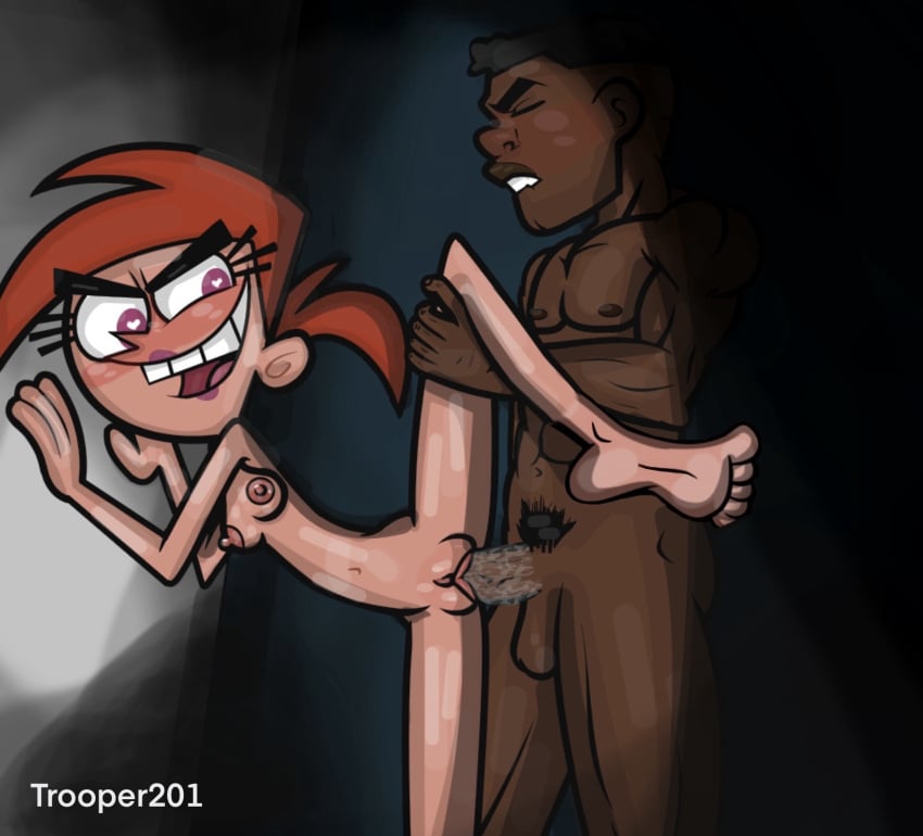 2d 2d_(artwork) barefoot dark-skinned_male edit edited feet interracial photoshop red_hair sex small_breasts soles standing standing_sex the_fairly_oddparents trooper201 vaginal_penetration vaginal_sex vicky_(fairly_odd_parents)