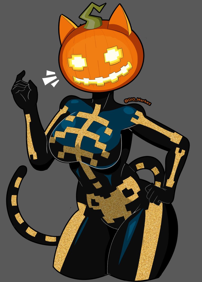 1girls dio_markez fortnite pumpkin_cat_(fortnite) pumpkin_head