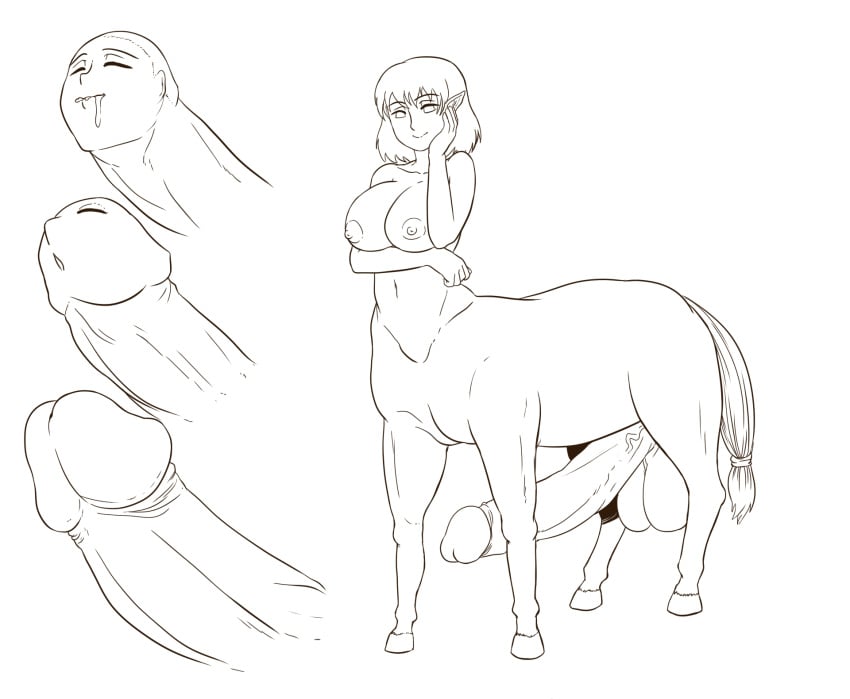 centaur centauress cock_transformation female fusing futanari hooves horny horny_female horse_ears horse_tail merging taur thebigbrap transformation transformation_sequence