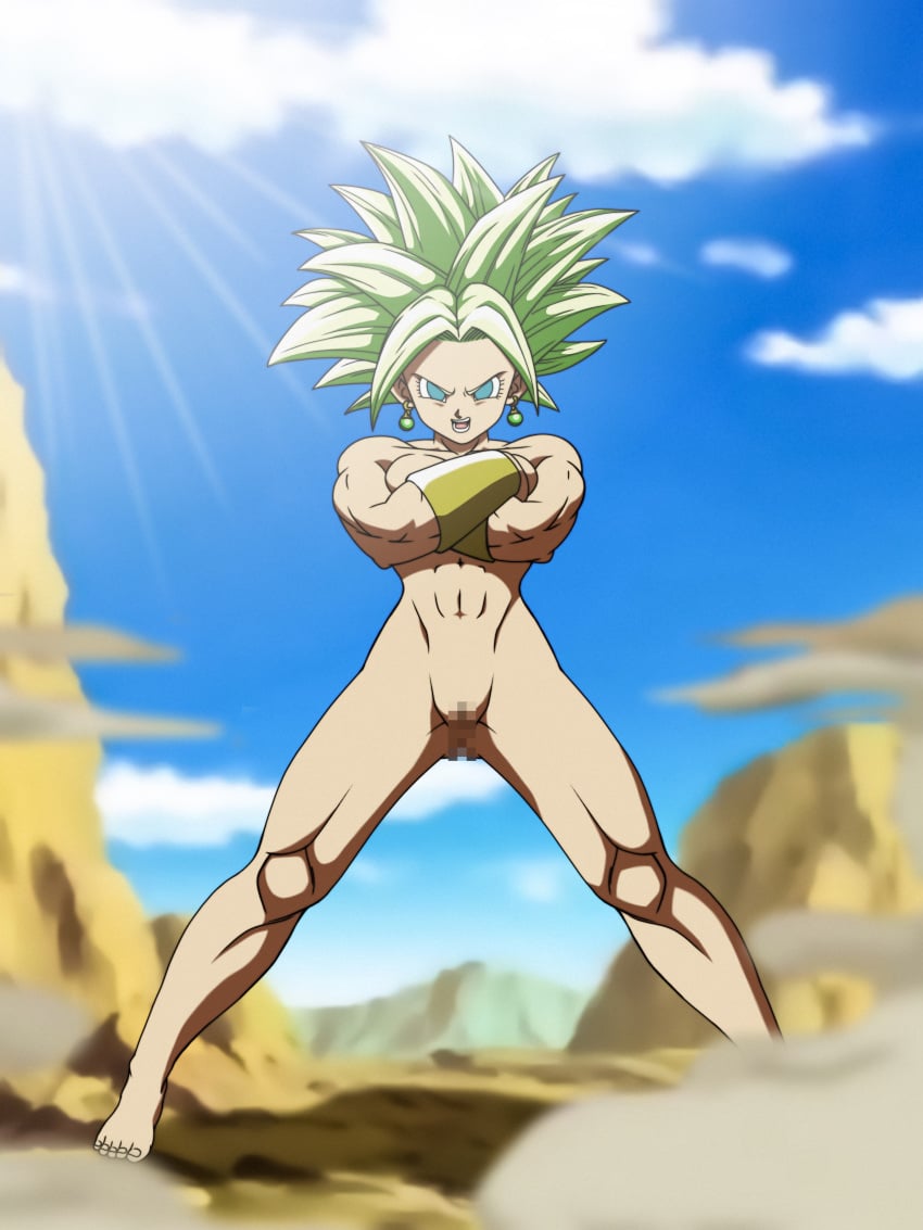 1girls censored confidently_naked dragon_ball dragon_ball_super dragon_ball_z female gmr kefla solo solo_female tagme