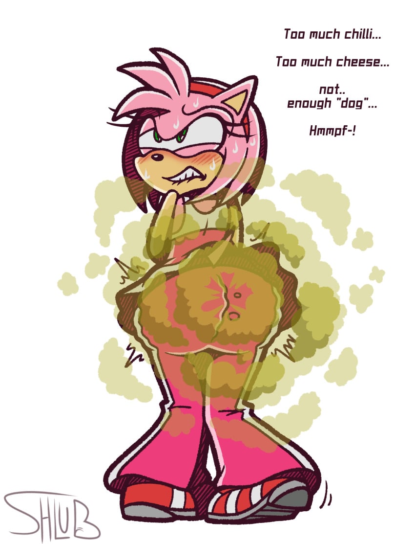 amy_rose big_butt fart fart_cloud fart_fetish farting furry furry_only gas gassy gassy_female hedgehog pornshlub smelly sonic_(series) sonic_riders sonic_the_hedgehog_(series) stinky sweaty_face talking text white_background