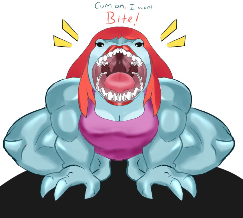 ambiguous_gender animal_humanoid anthro big_muscles bite blue_body bodily_fluids clothed clothing cum cum_in_mouth cum_inside dc_comics enter101 female fish fish_humanoid genital_fluids hair hi_res huge_muscles humanoid hungry hybrid king king_shark lipstick_on_face makeup male male/female marine marine_humanoid muscular muscular_female muscular_thighs red_hair royalty shark_fin sharp_teeth solo teeth tongue tongue_bite vore