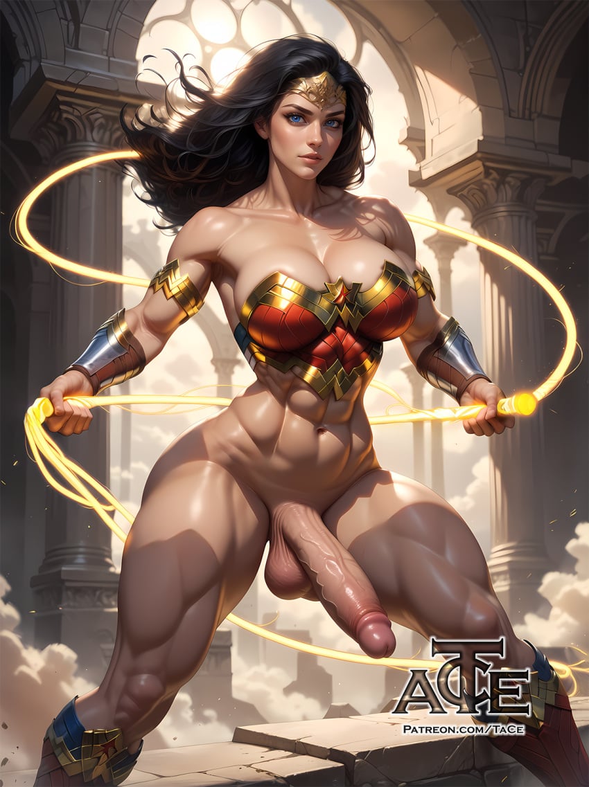 1futa abs ai_generated amazonian_futa balls big_balls big_breasts breasts curvy dc dc_comics diana_prince dickgirl erect_penis erection futa_only futa_sans_pussy futanari huge_cock lasso_of_truth looking_at_viewer nsfw penis perfect_body ready_to_fuck small_waist smile solo taceee testicles wonder_woman wonder_woman_(series)