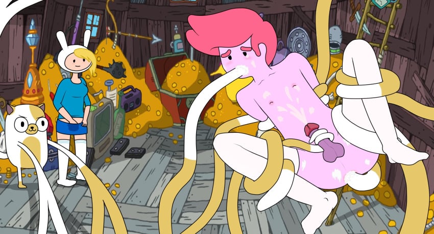 1boy adventure_time anal balls blush bmo cake_the_cat cartoon_network clothed_female_nude_male cum cum_on_upper_body cumshot erection facial female femdom fionna_the_human_girl forced male_anal male_focus malesub masturbation nude oral penis prince_gumball princeluca source_request tentacle tentacle_rape tentacles_on_male