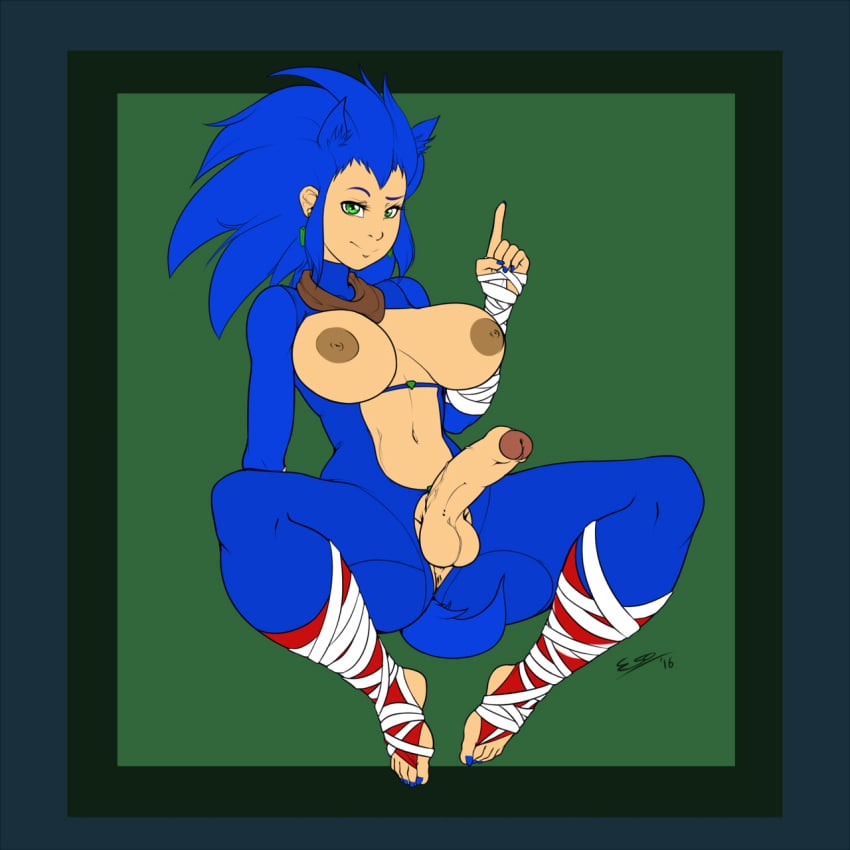 1futa 2016 anus areola balls big_breasts breasts dickgirl erect_nipples erection feminization futanari futanarization hourglass_figure humanized intersex mammal nipples penis pherociouseso rule_63 solo solo_futa sonic_(series) sonic_the_hedgehog uncut