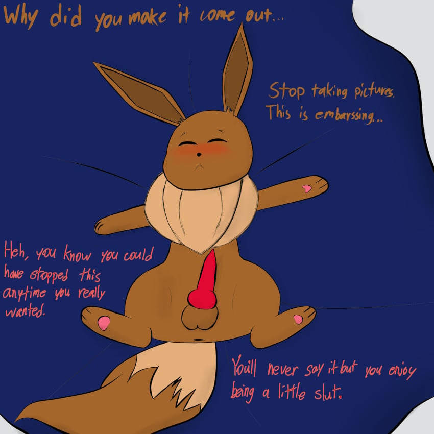 anus balls coffeefly eevee feral male male_only nintendo penis pokemon pokemon_(species) presenting solo video_games