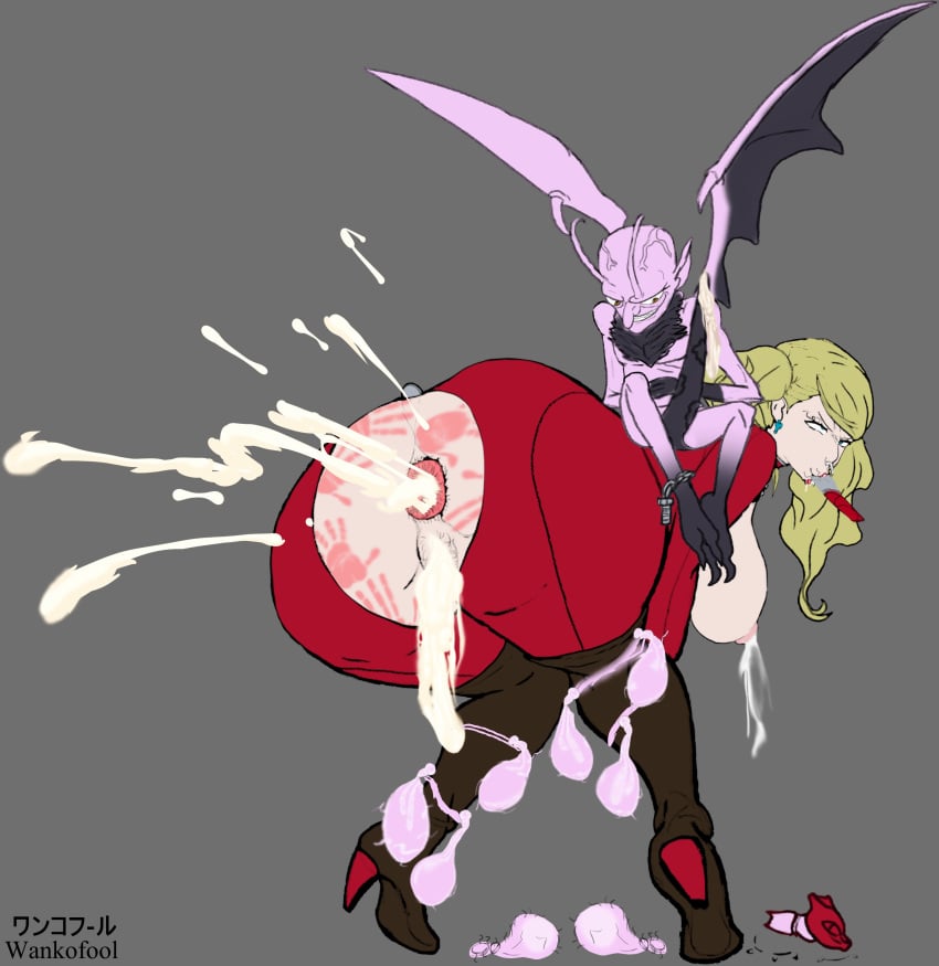 ann_takamaki anus atlus bending_over clothing condom condom_belt condom_wrapper cum cum_fart cum_in_ass cum_in_mouth cum_in_pussy cum_inside fart farting female filled_condom human incubus_(megami_tensei) pale_skin persona persona_5 phantom_thief_suit sketch tagme wankofool