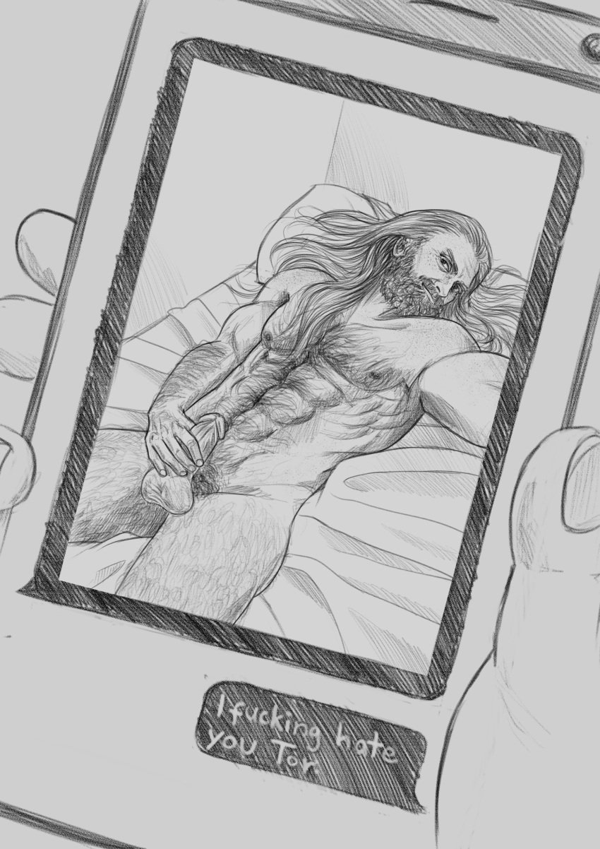 big_penis game_of_thrones louhetar male male_only nudes_on_phone penis solo tormund_giantsbane