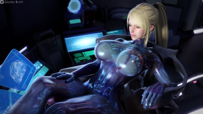 3d blonde_hair chaotic_lewd erect_nipples feet feet_up large_breasts laying_on_back legs legs_up metroid relaxing samus_aran scifi see-through see-through_clothing shiny_clothes spaceship thick_hips thick_lips transparent_clothing watermark zero_suit zero_suit_samus