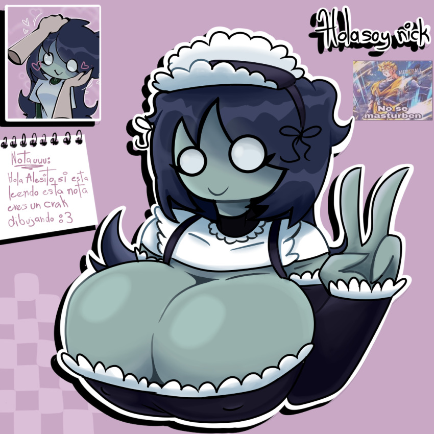 anthro big_breasts cherry_(roblox) español hola_soy_nick humanoid jisatsu_hayashi222 no_humans non-human non-human_only skin tagme tagme_(artist) tiktok tiktoker zombie zombie_girl