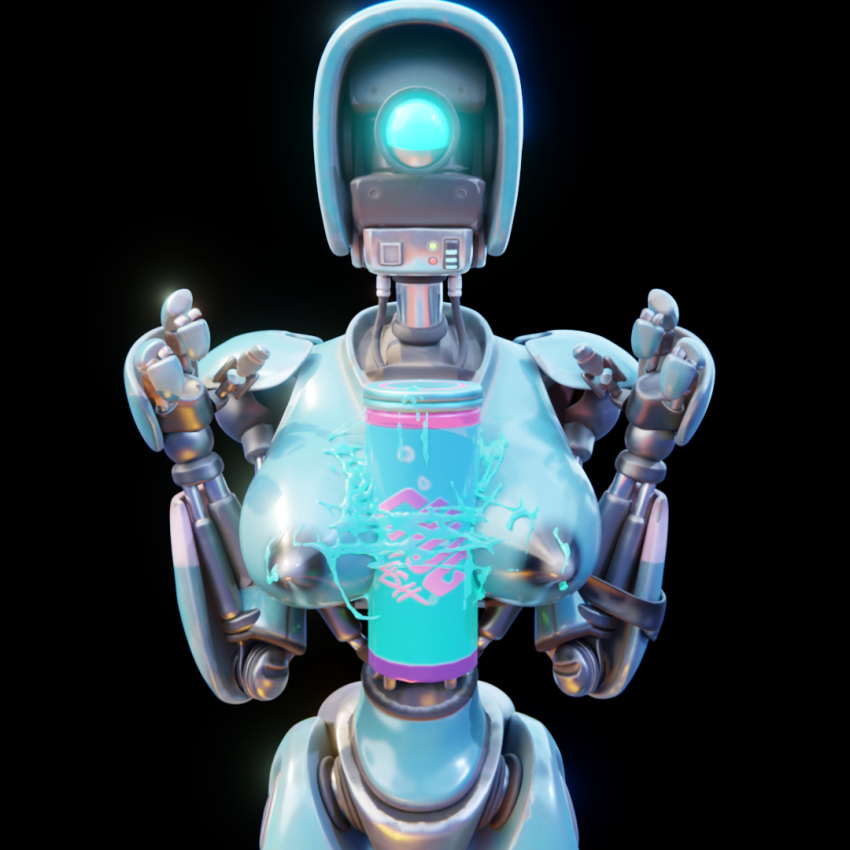 3_fingers camera_head fortnite fortnite:_battle_royale fortnite:_save_the_world looking_at_viewer object_between_breasts ray_(fortnite) robo-ray robo-ray_(fortnite) robot robot_girl