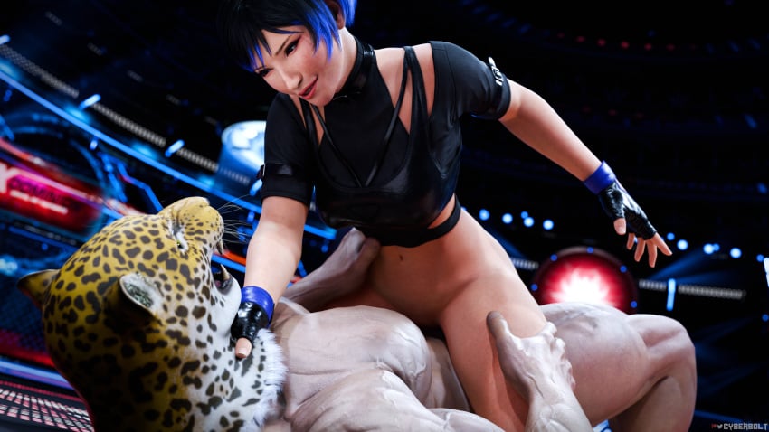 3d 3d_(artwork) blender cowgirl cowgirl_position cyberbolt dominant_female domination king_(tekken) reina_mishima tekken tekken_8