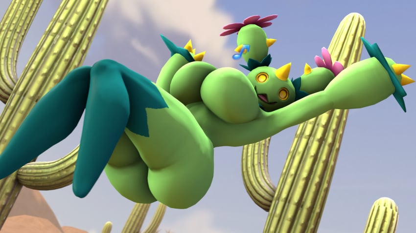 3d 3d_(artwork) dark_skin dnrud12 genital_fluids gg green_eyes gs maractus nintendo pokémon_(species) pokemon