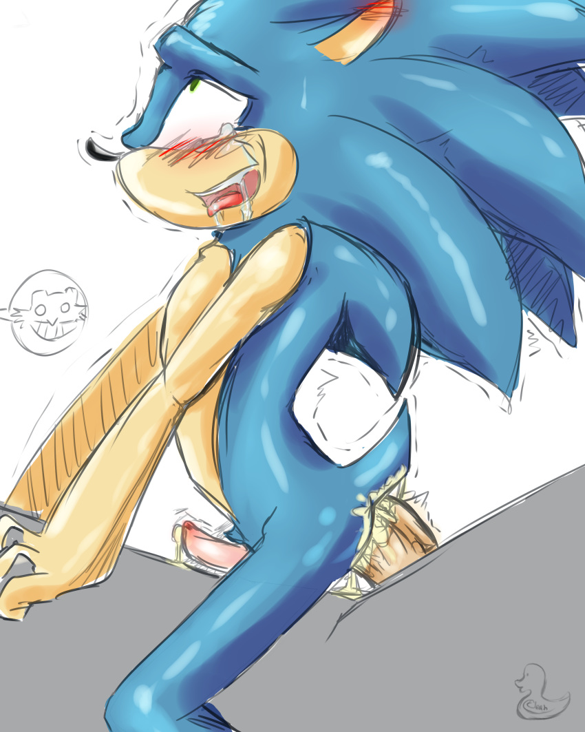 anal balls blue_fur cum cum_in_ass duckyeah furry gay hedgehog male mammal penis sonic_(series) sonic_the_hedgehog